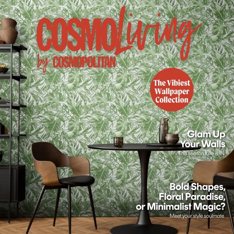 COSMOPOLITAN Vliestapete Dschungel Grün Weiß tropische Palmenblatt Tapete livingwalls (790634)
