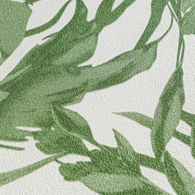 COSMOPOLITAN Vliestapete Dschungel Grün Weiß tropische Palmenblatt Tapete livingwalls (790634)