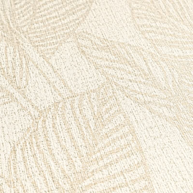 COSMOPOLITAN Vliestapete Blätter Beige Creme natürliche Tapete fürs Schlafzimmer livingwalls (790642)