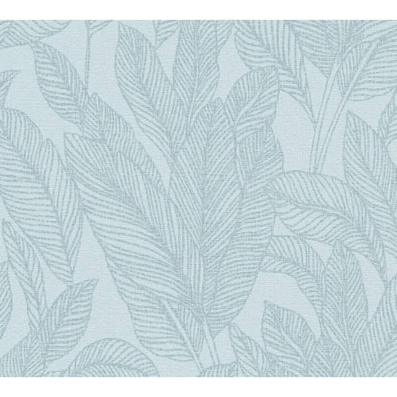 COSMOPOLITAN Vliestapete Hellblau mit Blattstruktur moderne Designer Tapete livingwalls (790643)
