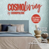 COSMOPOLITAN Vliestapete Hellblau mit Blattstruktur...