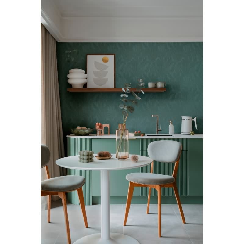 COSMOPOLITAN Vliestapete Blätter Petrol-Blau Grün natürliche Muster Tapete livingwalls (790644)