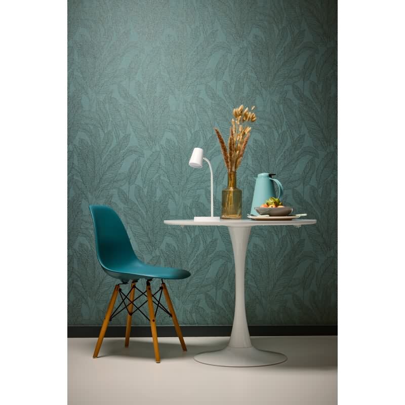 COSMOPOLITAN Vliestapete Blätter Petrol-Blau Grün natürliche Muster Tapete livingwalls (790644)