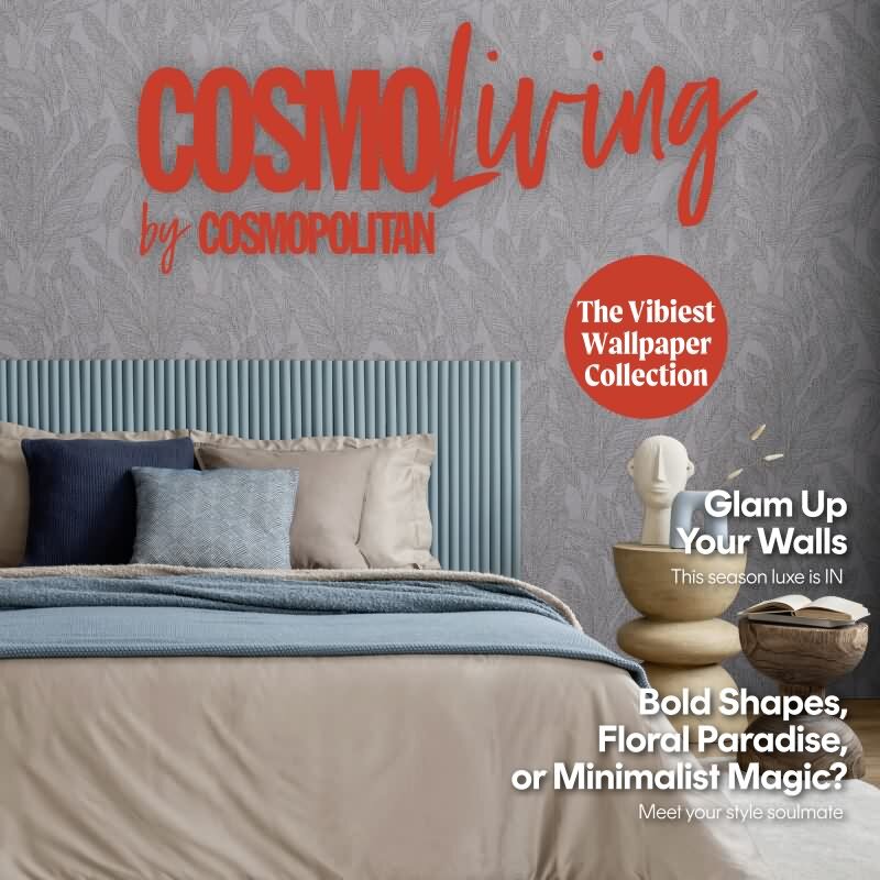 COSMOPOLITAN Vliestapete Blätter Dunkelgrau moderne Wohnzimmer Tapete livingwalls (790645)