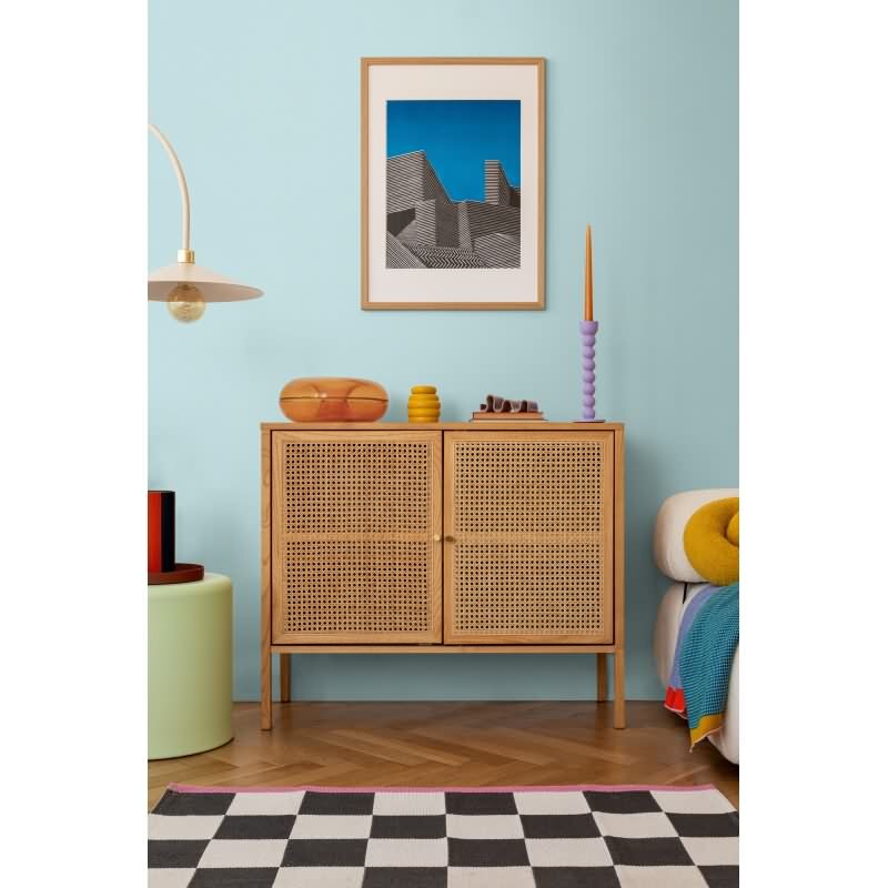 COSMOPOLITAN Vliestapete Hellblau mit Struktur moderne Uni Tapete Metallic livingwalls (790654)