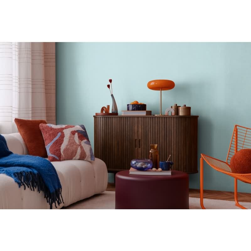 COSMOPOLITAN Vliestapete Hellblau mit Struktur moderne Uni Tapete Metallic livingwalls (790654)