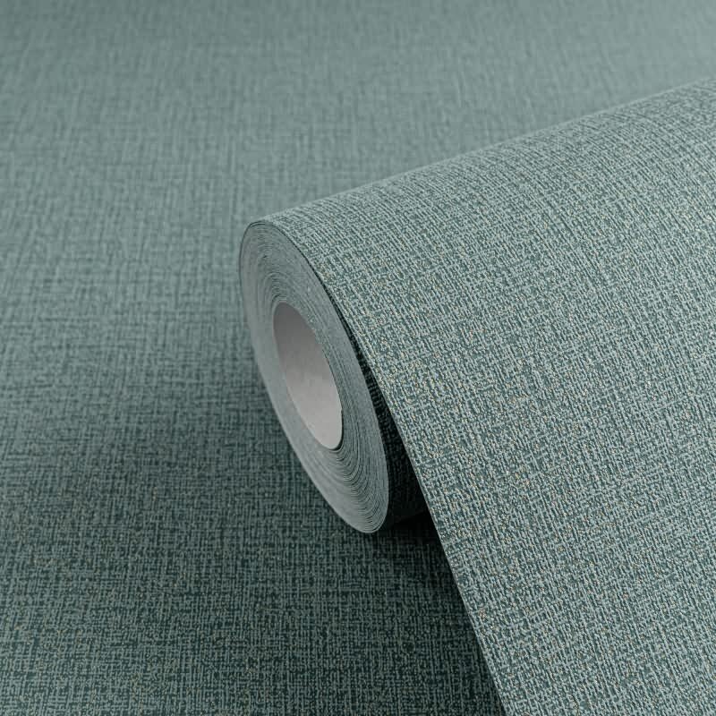 COSMOPOLITAN Vliestapete Türkisblau Metallic moderne einfarbige Tapete Design livingwalls (790655)