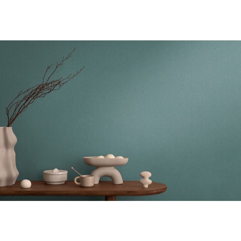 COSMOPOLITAN Vliestapete Türkisblau Metallic moderne einfarbige Tapete Design livingwalls (790655)