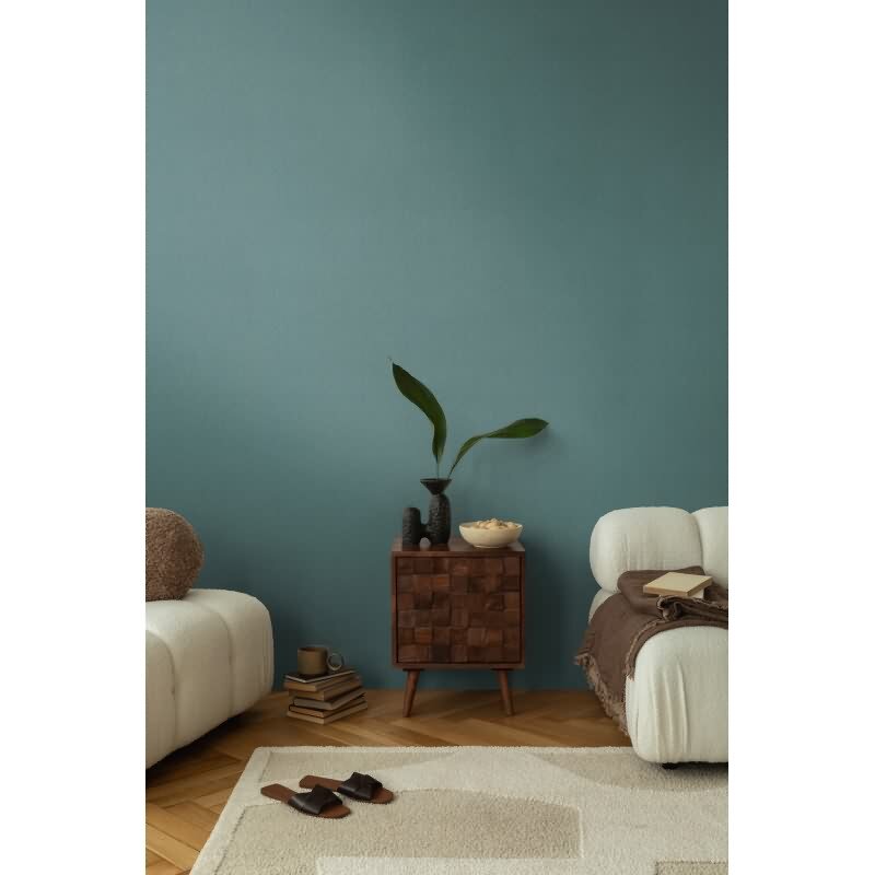 COSMOPOLITAN Vliestapete Türkisblau Metallic moderne einfarbige Tapete Design livingwalls (790655)