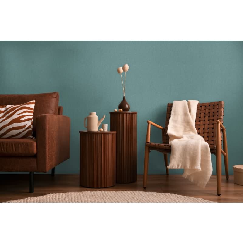 COSMOPOLITAN Vliestapete Türkisblau Metallic moderne einfarbige Tapete Design livingwalls (790655)