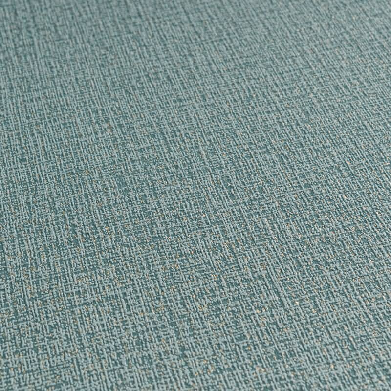COSMOPOLITAN Vliestapete Türkisblau Metallic moderne einfarbige Tapete Design livingwalls (790655)
