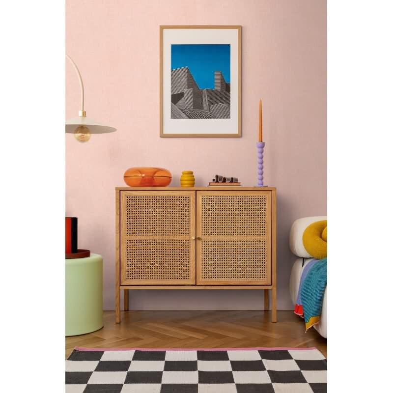 COSMOPOLITAN Vliestapete Rosa zarte Tapete in feiner Gewebeoptik fürs Wohnzimmer livingwalls (790671)