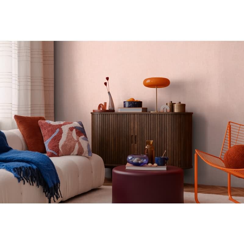 COSMOPOLITAN Vliestapete Rosa zarte Tapete in feiner Gewebeoptik fürs Wohnzimmer livingwalls (790671)