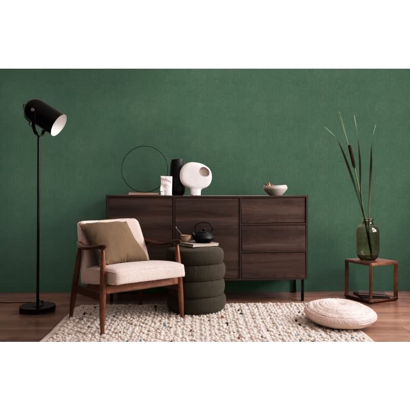 COSMOPOLITAN Vliestapete Smaragdgrün moderne melierte Tapete fürs Wohnzimmer livingwalls (790673)