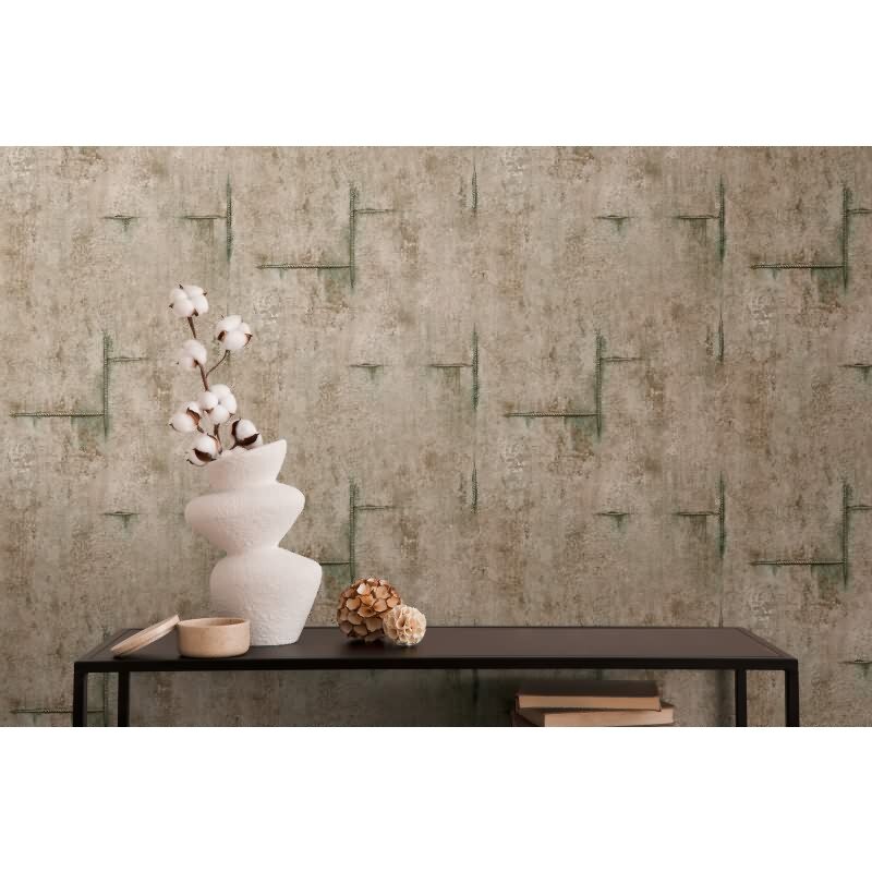 COSMOPOLITAN Vliestapete Betonoptik Braun-Grün Tapete im Vintage Loft Style livingwalls (790854)