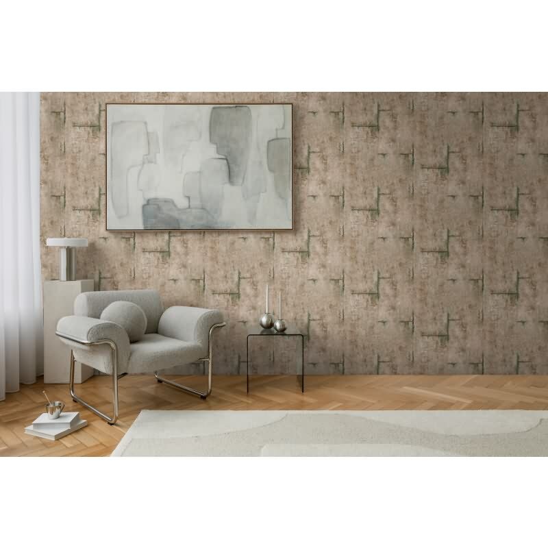 COSMOPOLITAN Vliestapete Betonoptik Braun-Grün Tapete im Vintage Loft Style livingwalls (790854)