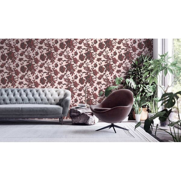 Tapete Rosa, Rose, Rot livingwalls Vliestapete (387004)