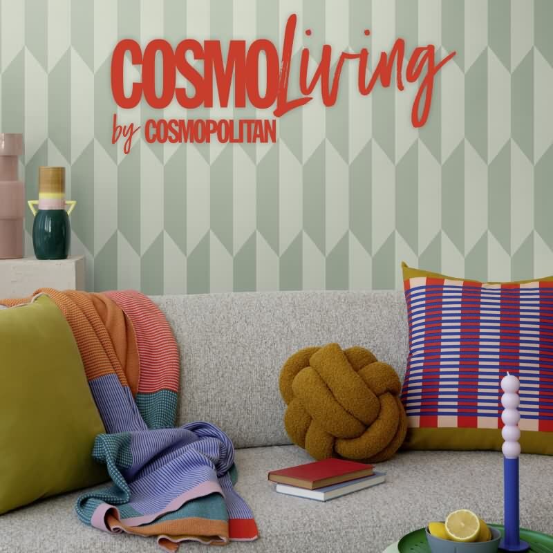 COSMOPOLITAN 3D Vliestapete Grün geometrische Tapete mit Metallic-Effekt fürs Wohnzimmer livingwalls (790864)