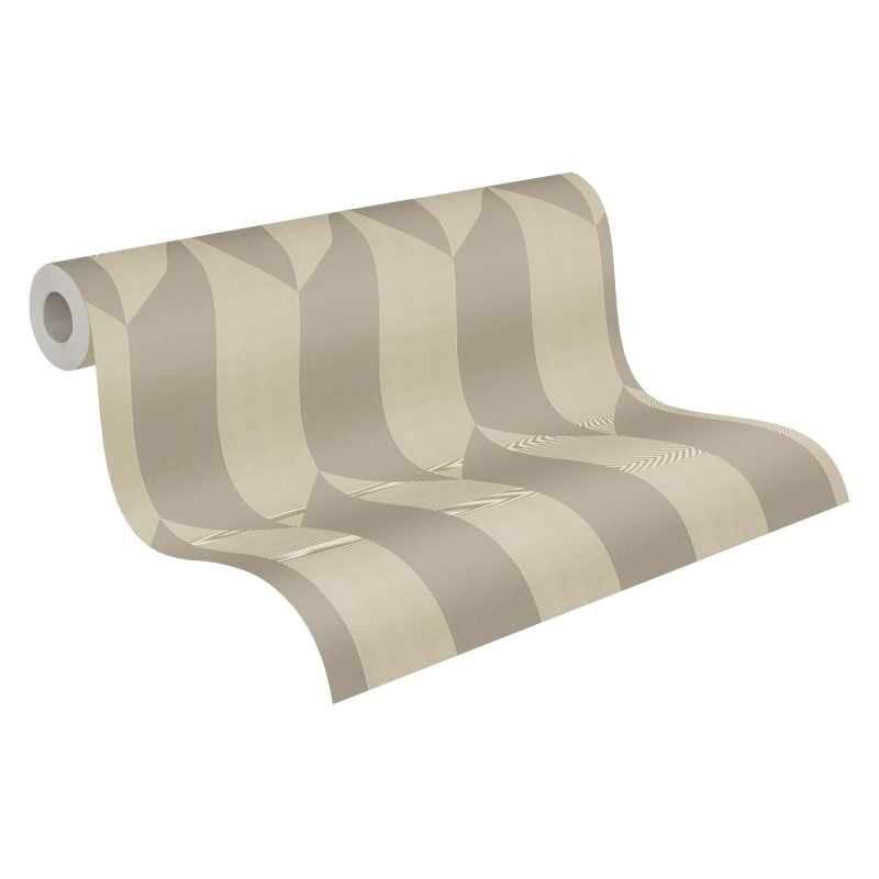 COSMOPOLITAN 3D Vliestapete Silber schimmernde Tapete mit Metallic-Effekt livingwalls (790865)