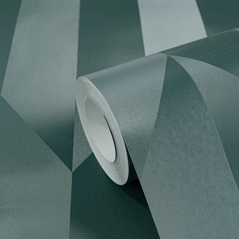 COSMOPOLITAN 3D Vliestapete Petrol Grün moderne Muster Tapete mit Metallic-Effekt livingwalls (790867)