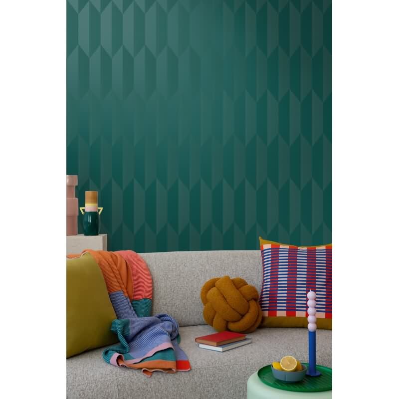 COSMOPOLITAN 3D Vliestapete Petrol Grün moderne Muster Tapete mit Metallic-Effekt livingwalls (790867)