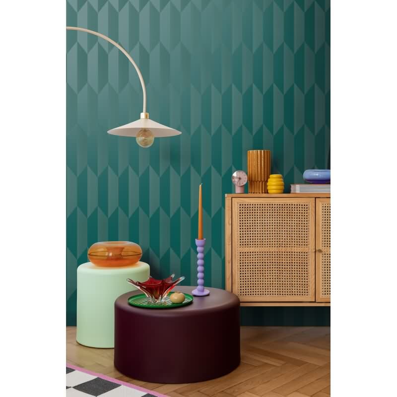 COSMOPOLITAN 3D Vliestapete Petrol Grün moderne Muster Tapete mit Metallic-Effekt livingwalls (790867)