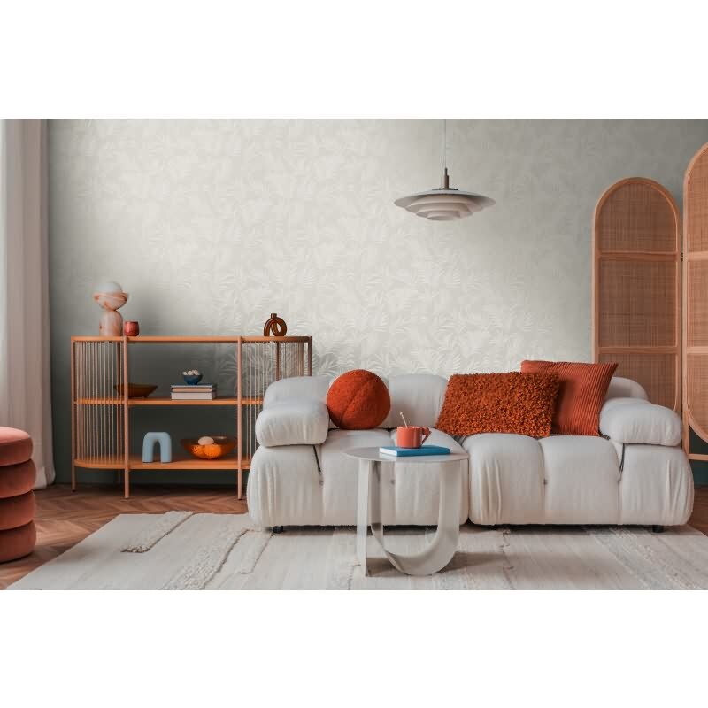 COSMOPOLITAN Vliestapete Blattmuster Creme Weiß florale Tapete für Esszimmer & Küche livingwalls (791081)