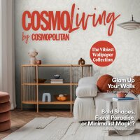 COSMOPOLITAN Vliestapete Blattmuster Creme Wei&szlig;...