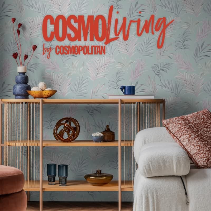 COSMOPOLITAN Vliestapete Türkis Rosa florale Blätter Tapete fürs Wohnzimmer livingwalls (791082)