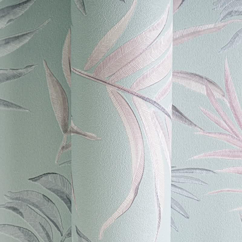 COSMOPOLITAN Vliestapete Türkis Rosa florale Blätter Tapete fürs Wohnzimmer livingwalls (791082)
