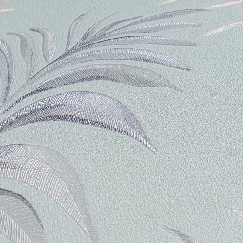 COSMOPOLITAN Vliestapete Türkis Rosa florale Blätter Tapete fürs Wohnzimmer livingwalls (791082)