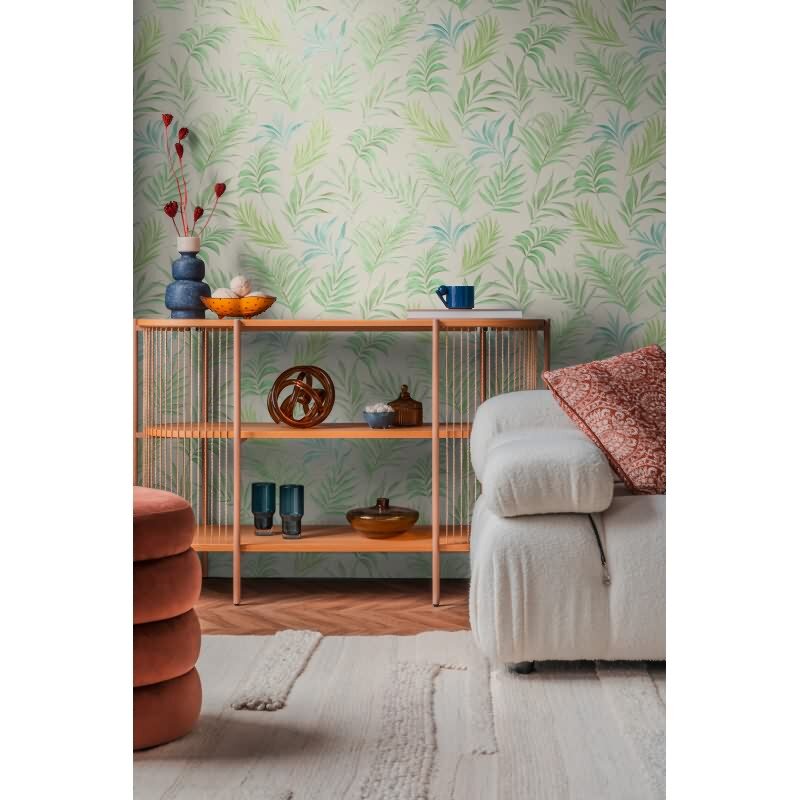 COSMOPOLITAN Vliestapete Blätter Grün Türkis Pastell tropische Tapete fürs Wohnzimmer livingwalls (791084)