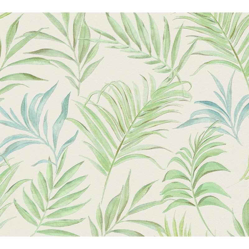 COSMOPOLITAN Vliestapete Blätter Grün Türkis Pastell tropische Tapete fürs Wohnzimmer livingwalls (791084)