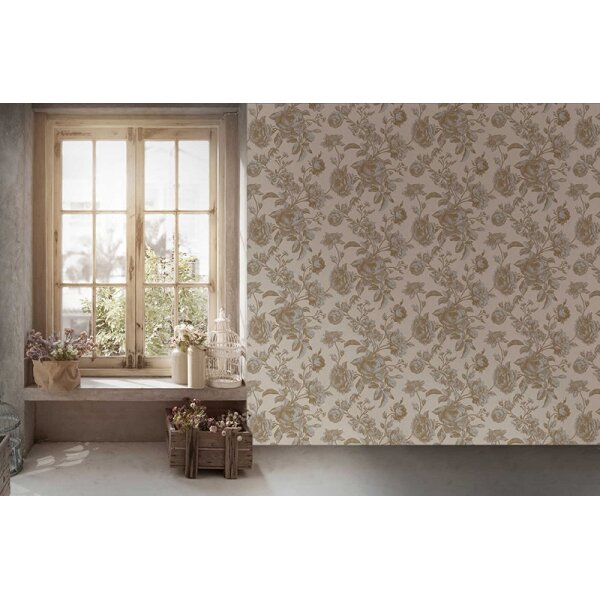 Tapete Beige, Creme, Gold, Kupfer livingwalls Vliestapete (387003)