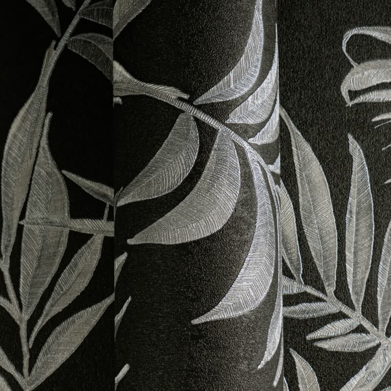 COSMOPOLITAN Vliestapete Schwarz Silber Blätter edle Tapete fürs Schlafzimmer livingwalls (791087)