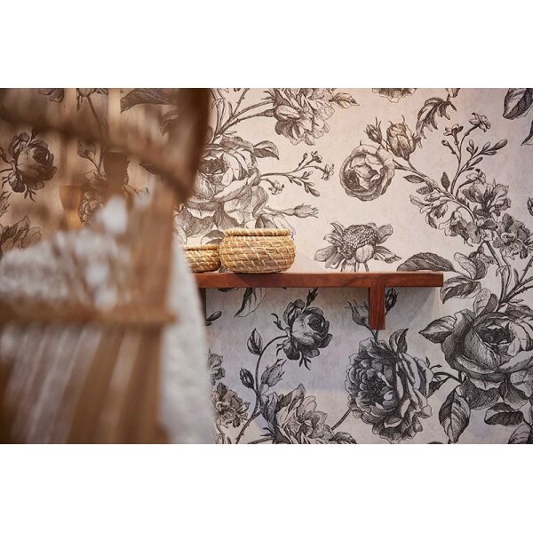 Tapete Grau, Silber, Schwarz, Anthrazit livingwalls Vliestapete (387002)