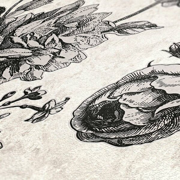 Tapete Grau, Silber, Schwarz, Anthrazit livingwalls Vliestapete (387002)