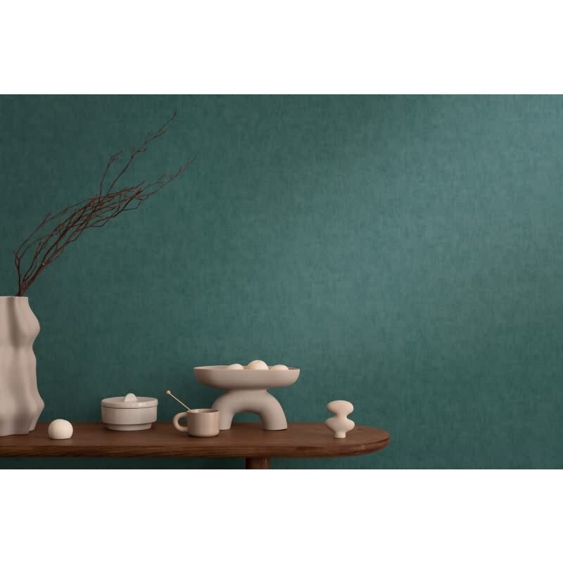 COSMOPOLITAN Vliestapete Dunkelgrün moderne Uni Tapete fürs Wohnzimmer livingwalls (791103)