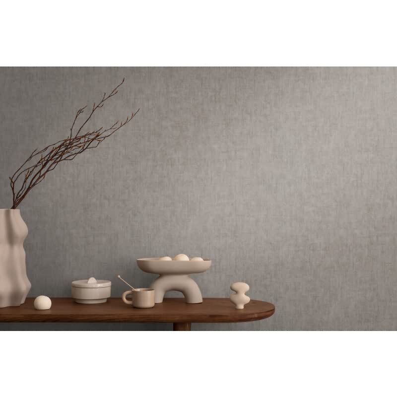 COSMOPOLITAN Vliestapete Taupe Grau moderne Uni Tapete für Schlafzimmer & Flur livingwalls (791104)