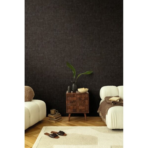COSMOPOLITAN Vliestapete Schwarz edle Uni Tapete für Schlaf- & Wohnzimmer livingwalls (791105)