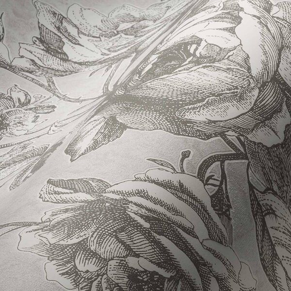 Tapete Grau, Silber livingwalls Vliestapete (387001)