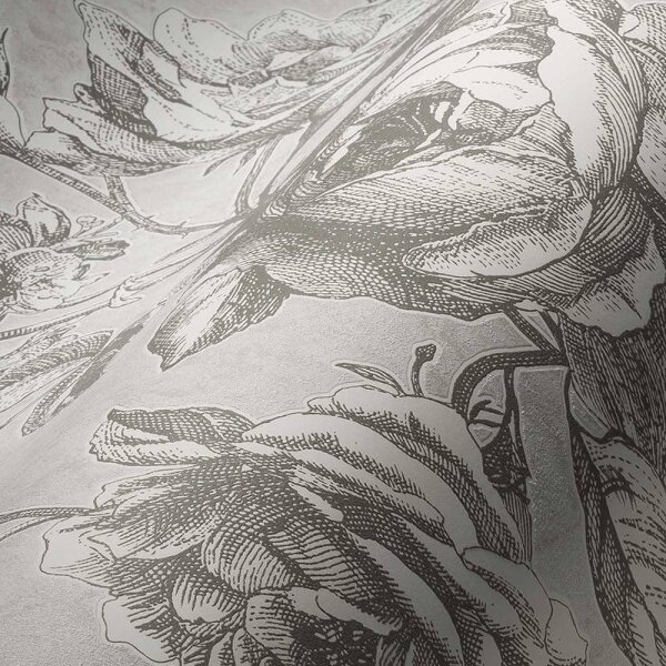 Tapete Grau, Silber livingwalls Vliestapete (387001)