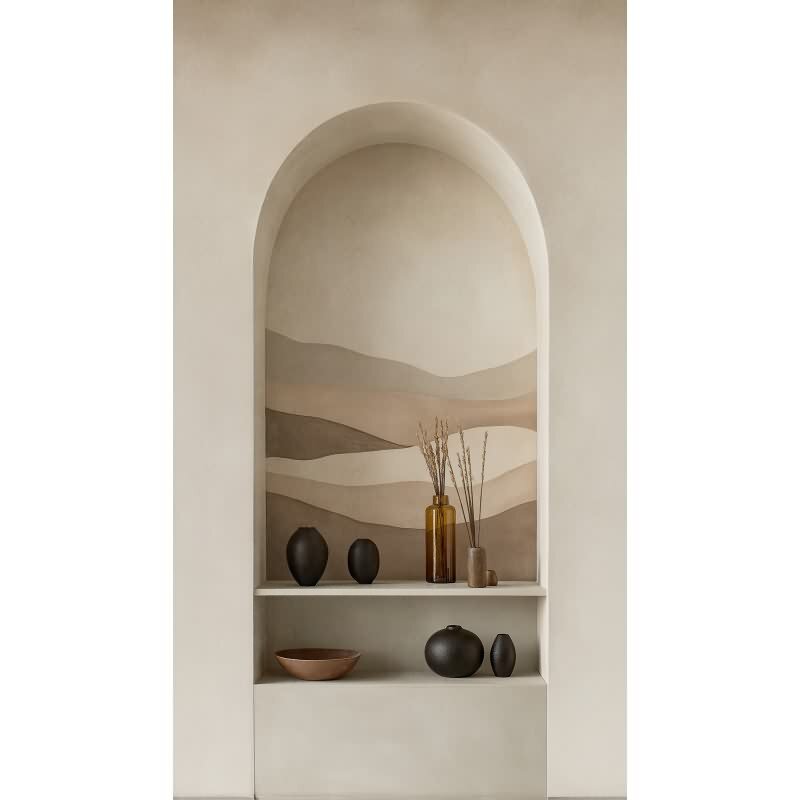 COSMOPOLITAN Fototapete 3D Nische Bögen Creme Beige Braun moderne Vliestapete livingwalls (791446)