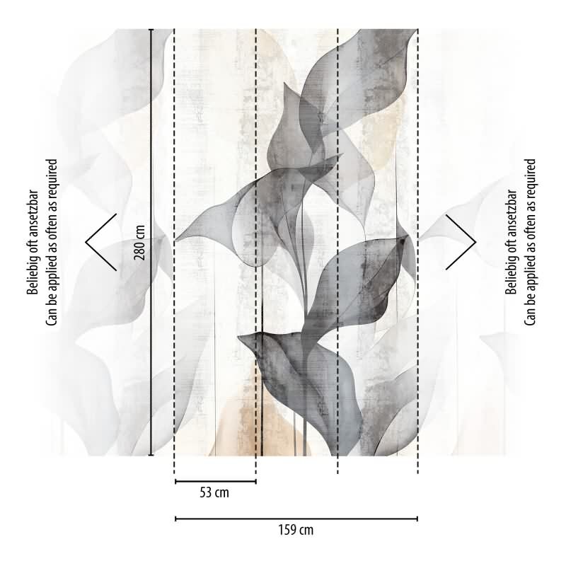 COSMOPOLITAN Fototapete Schwarz Weiß Beige moderne Muster Design Vliestapete livingwalls (791449)