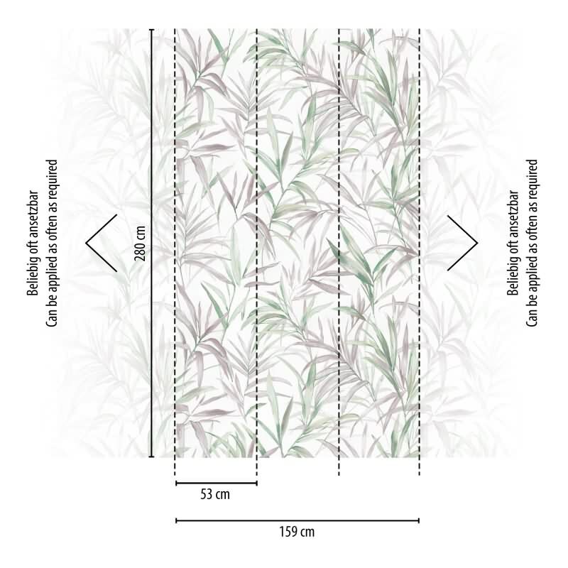 COSMOPOLITAN Fototapete Grüne Blätter moderne Vliestapete mit Naturmotiv Botanik livingwalls (791452)