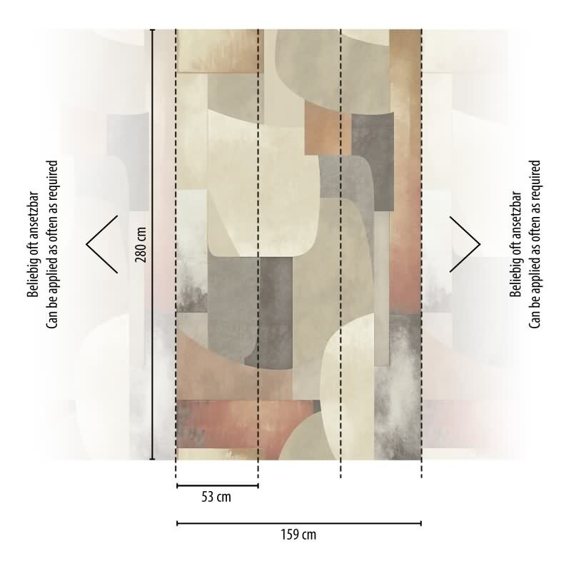 COSMOPOLITAN Fototapete Geometrisch Beige Braun Grau Vintage Design Vliestapete livingwalls (791454)