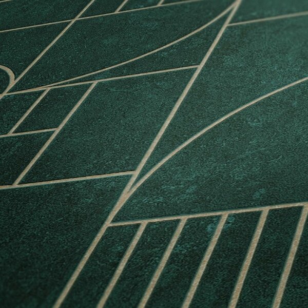 Tapete Gold, Kupfer, Grün livingwalls Vliestapete (386993)