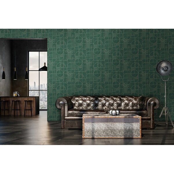 Tapete Gold, Kupfer, Grün livingwalls Vliestapete (386993)