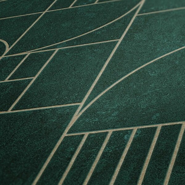 Tapete Gold, Kupfer, Grün livingwalls Vliestapete (386993)