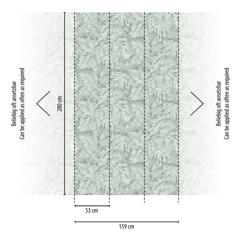 COSMOPOLITAN Fototapete Dschungel Blätter Grün Natur Vliestapete im Palmen Design livingwalls (791456)